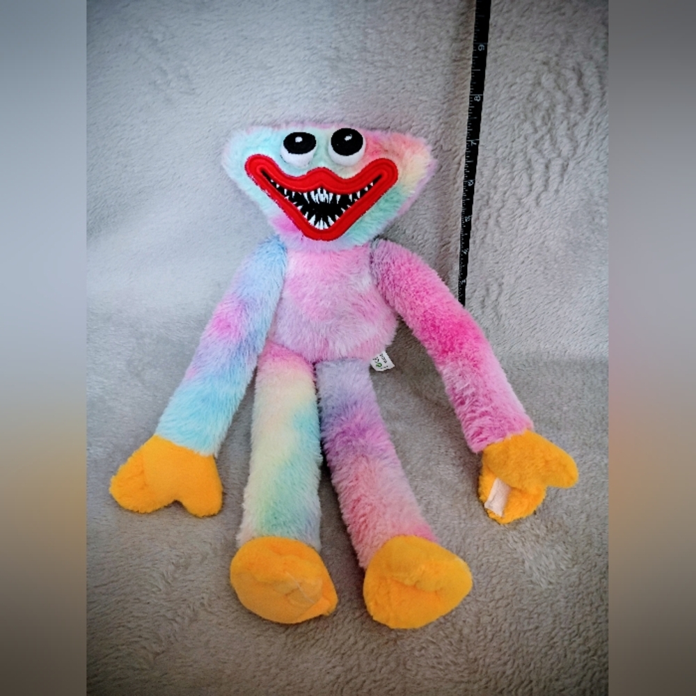 Huggy Wuggy Plush Toy Poppy Playtime Horror Game Plush Rainbow Pastel Tie Dye